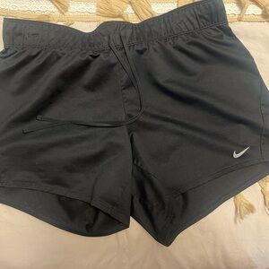 Nike Black Athletic Shorts with Elastic Waistband